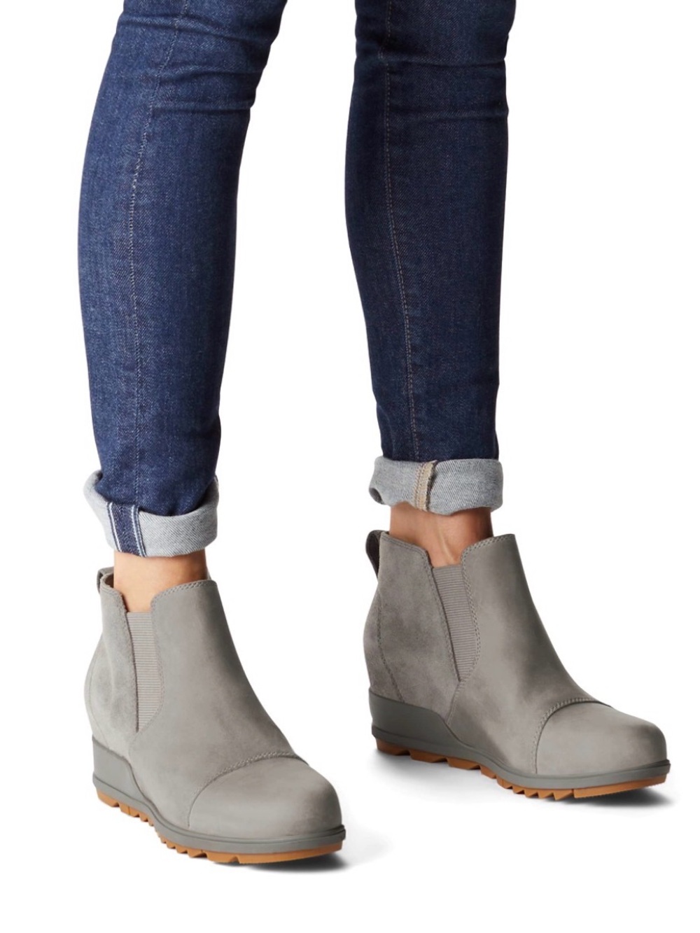 Sorel Women's Evie Pull-On Boot - Quarry, Gum 2 Size 8